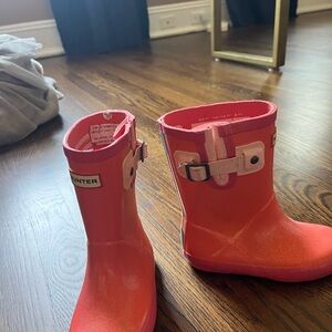 Hunter Kids Pink Rain Boots